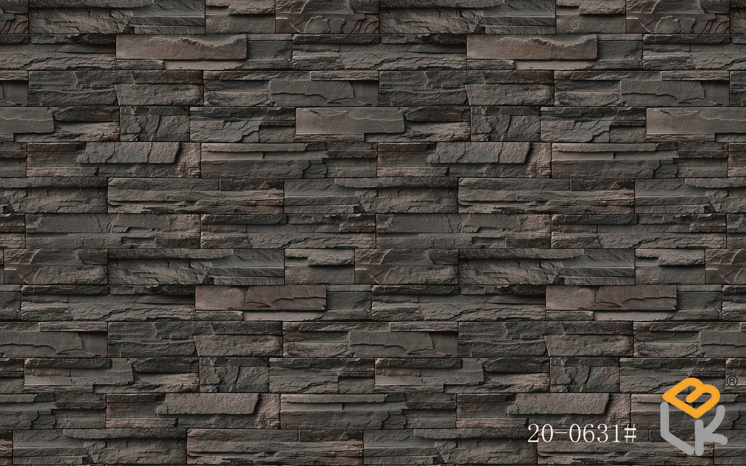 宝利康黑砖石纹系列三聚氰胺饰面多层板